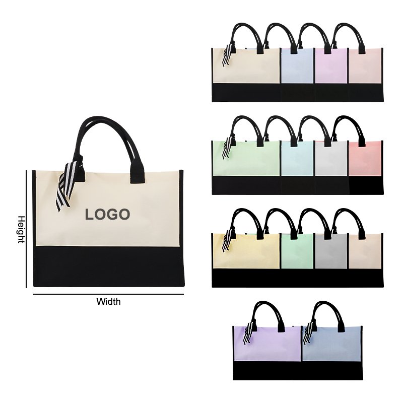 Personalized Grocery Bag Reusable Shopping Tote Bag With Custom Printed Logo