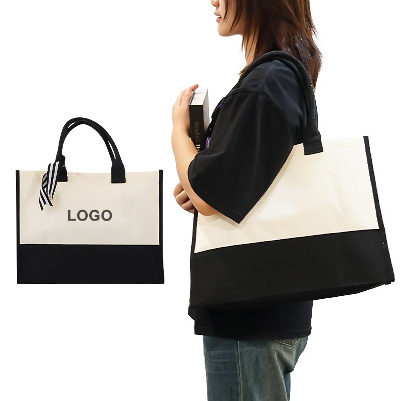 Personalized Grocery Bag Reusable Shopping Tote Bag With Custom Printed Logo