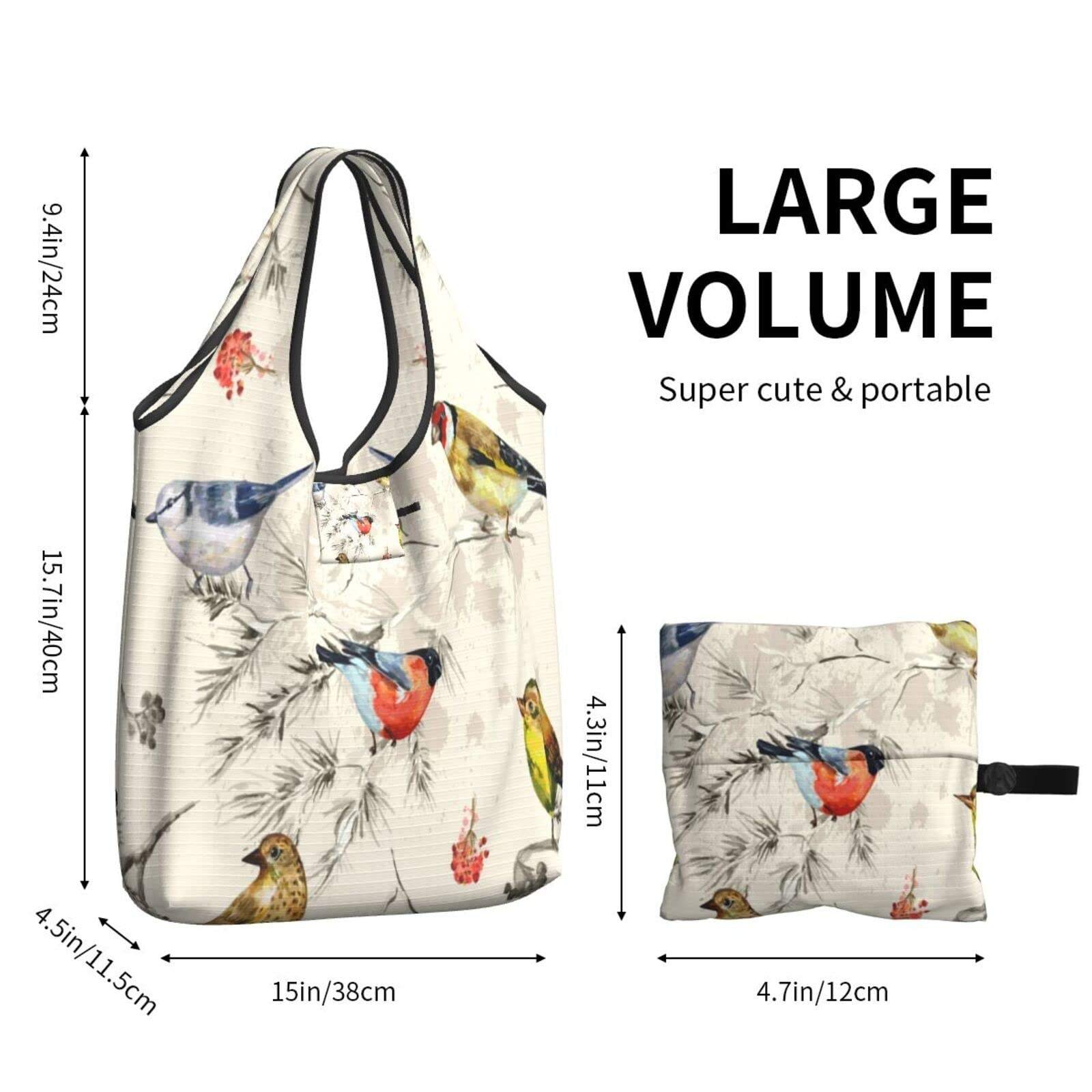 Reusable Grocery Shopping Bags Foldable Shopping Bags Grocery Tote with Attached Pouch Machine Washable Eco Friendly