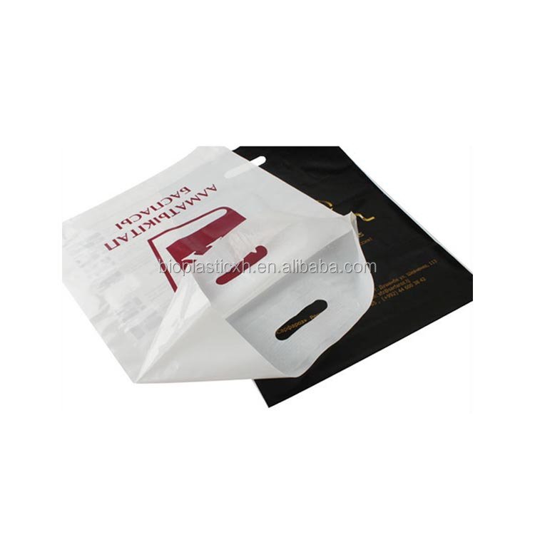 Customized Logo Printed Shop Boutique Gifts Die Cut Handle Bag, Stocking Sizes Reusable Carry Bag Foldable Plastic Shopping Bag