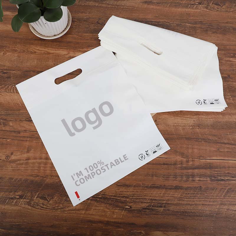Customized Logo Printed Shop Boutique Gifts Die Cut Handle Bag, Stocking Sizes Reusable Carry Bag Foldable Plastic Shopping Bag