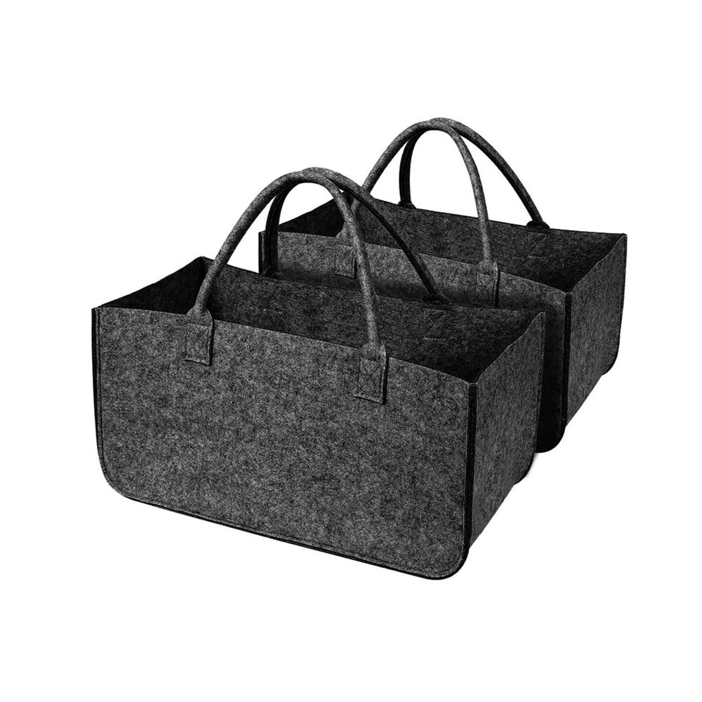 Storage Basket Bag Felt Shopping Bag Customer Felt Fire Wood Women Customised Polyester Women Fashion Outdoor Open 006 100pcs