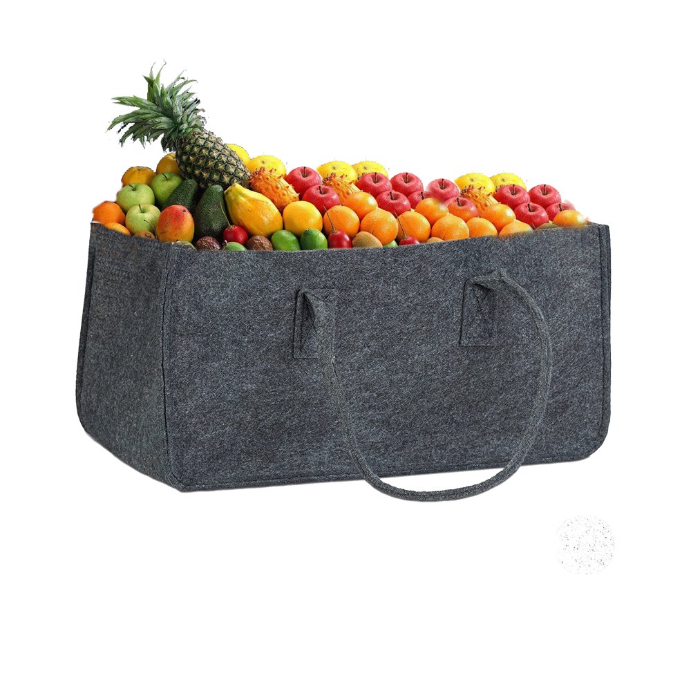 Storage Basket Bag Felt Shopping Bag Customer Felt Fire Wood Women Customised Polyester Women Fashion Outdoor Open 006 100pcs