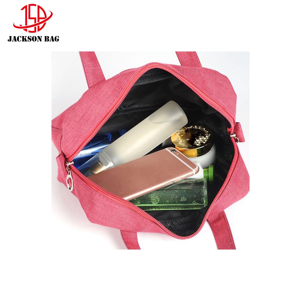 OEM Woven Shopping Bag Foldable Cosmetic Handbag Jean Tote Leisure Bag