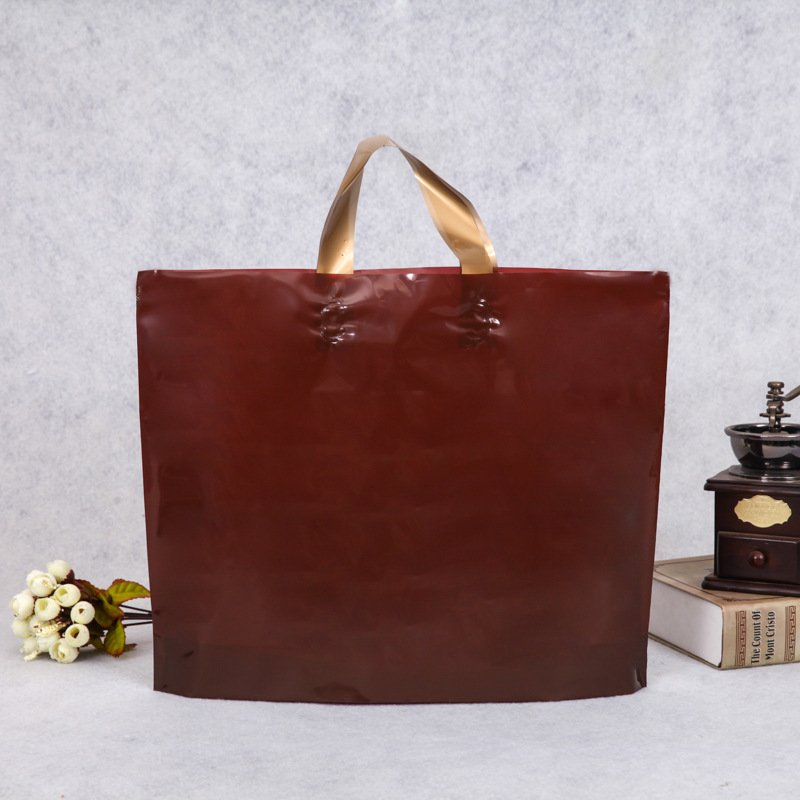 Manufacture custom color transparent tote pe plastic shopping bag pe bags