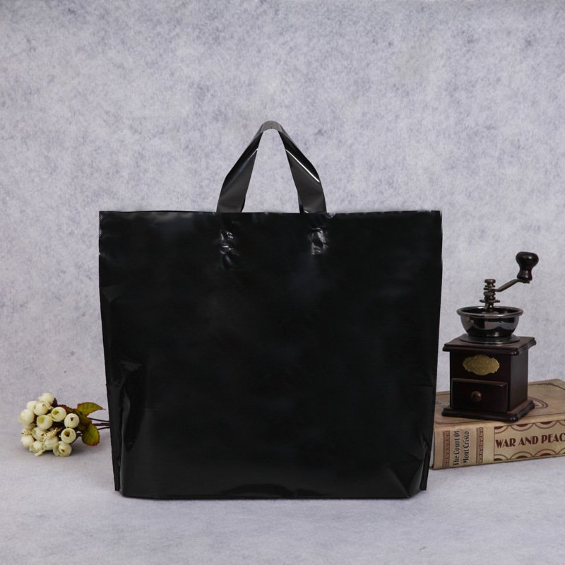 Manufacture custom color transparent tote pe plastic shopping bag pe bags