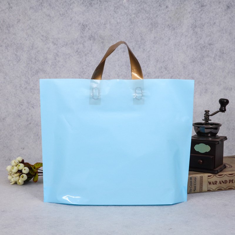 Manufacture custom color transparent tote pe plastic shopping bag pe bags