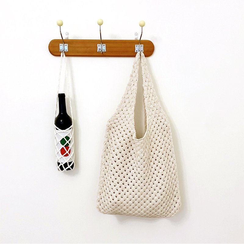 Custom Fashion New Design Casual Large capacity Hollow Mesh Knitted Bag Reusable Tote Shopping Bags For Women