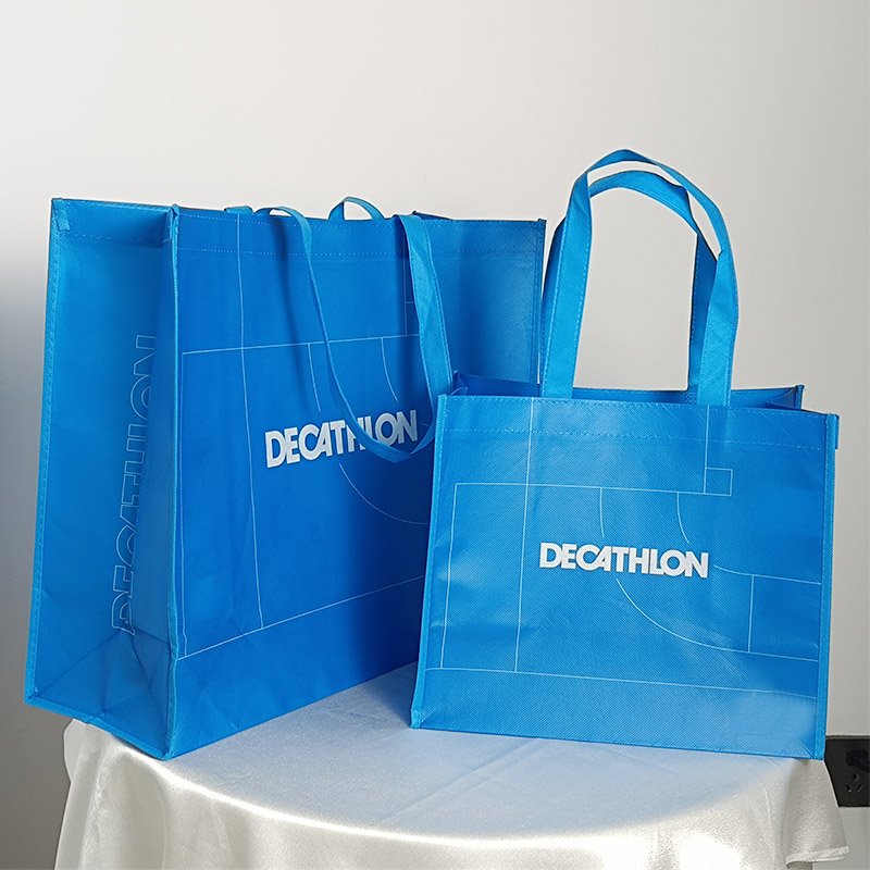 Cheap Tote Bags Custom Printed Recyclable Fabric Non Woven Shopping Bags With Logo