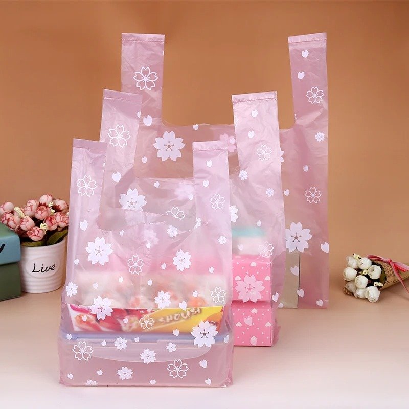 Environmentally friendly Heavy duty LDPE HDPE thank you vest carrier / T-shirt plastic bag for supermarket
