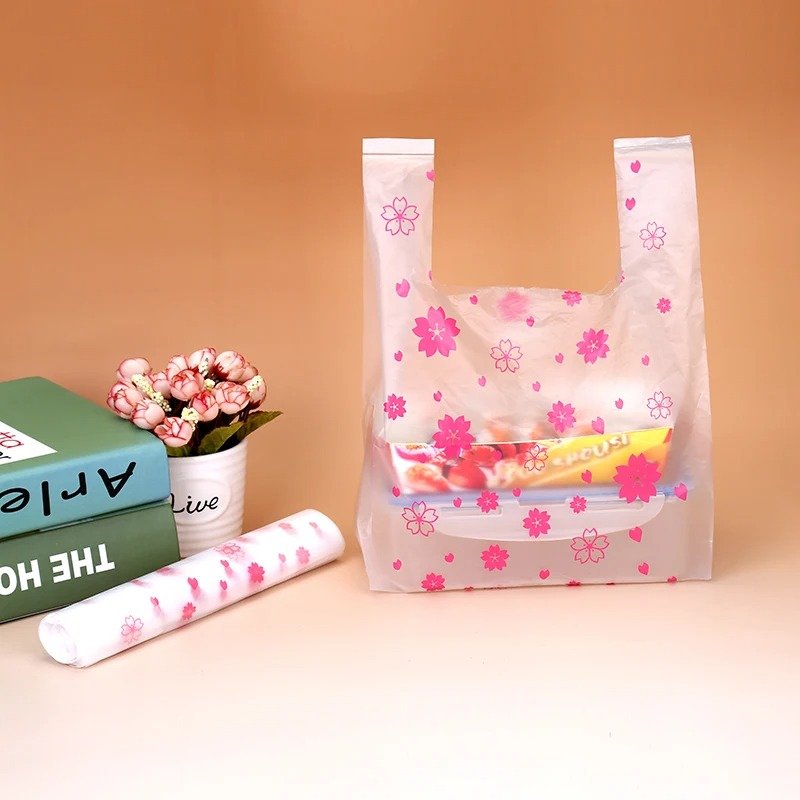Environmentally friendly Heavy duty LDPE HDPE thank you vest carrier / T-shirt plastic bag for supermarket