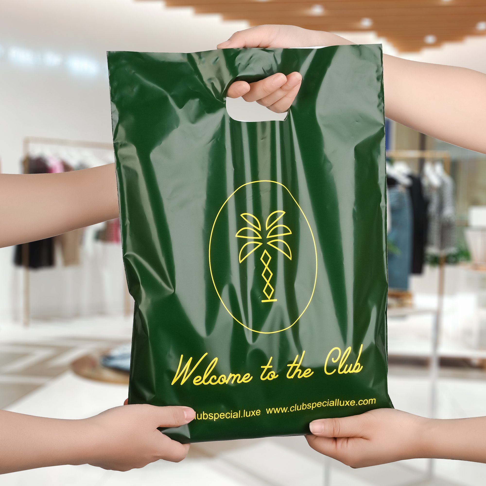 Low Moq Plastic Shopping Bags For Boutique Plastic Shopping Bags With Logos Retail Plastic Shopping Bags