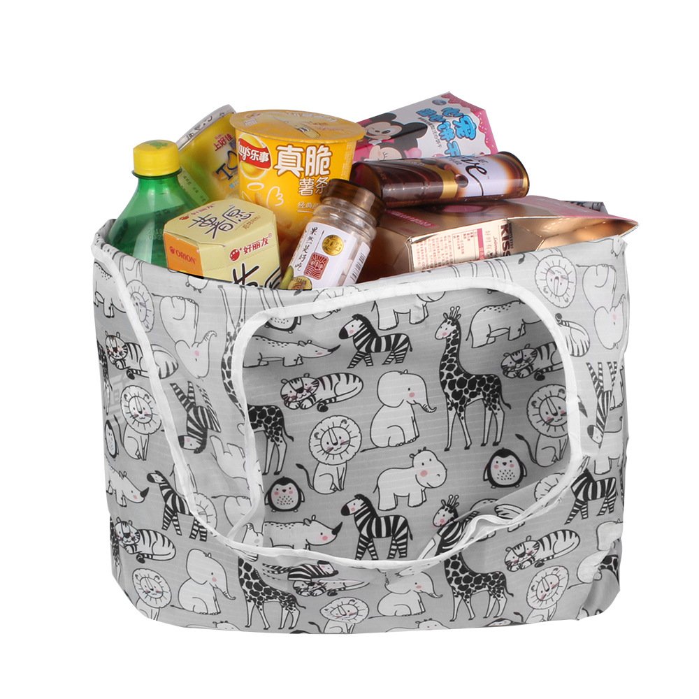RPET Reusable Foldable Shopping Bags Grocery Bags with Pouch Bulk Ripstop Waterproof Machine Washable