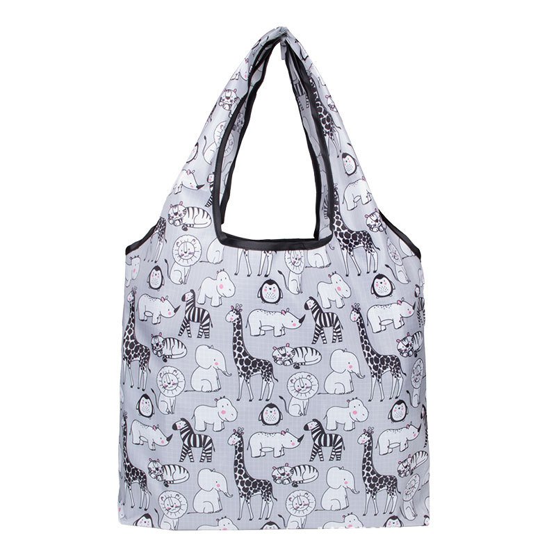 RPET Reusable Foldable Shopping Bags Grocery Bags with Pouch Bulk Ripstop Waterproof Machine Washable