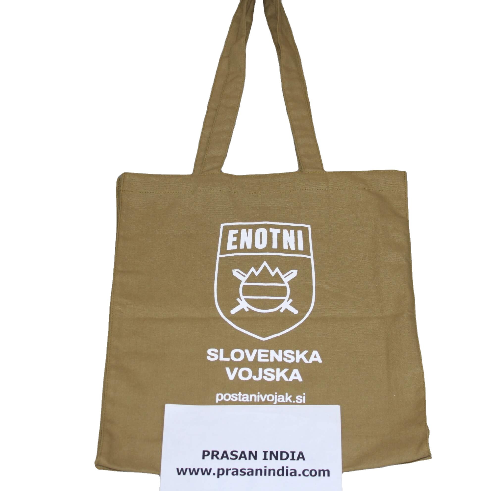 New Arrival fashion design high quality custom logo green color cotton canvas tote shoulder bags with green handles