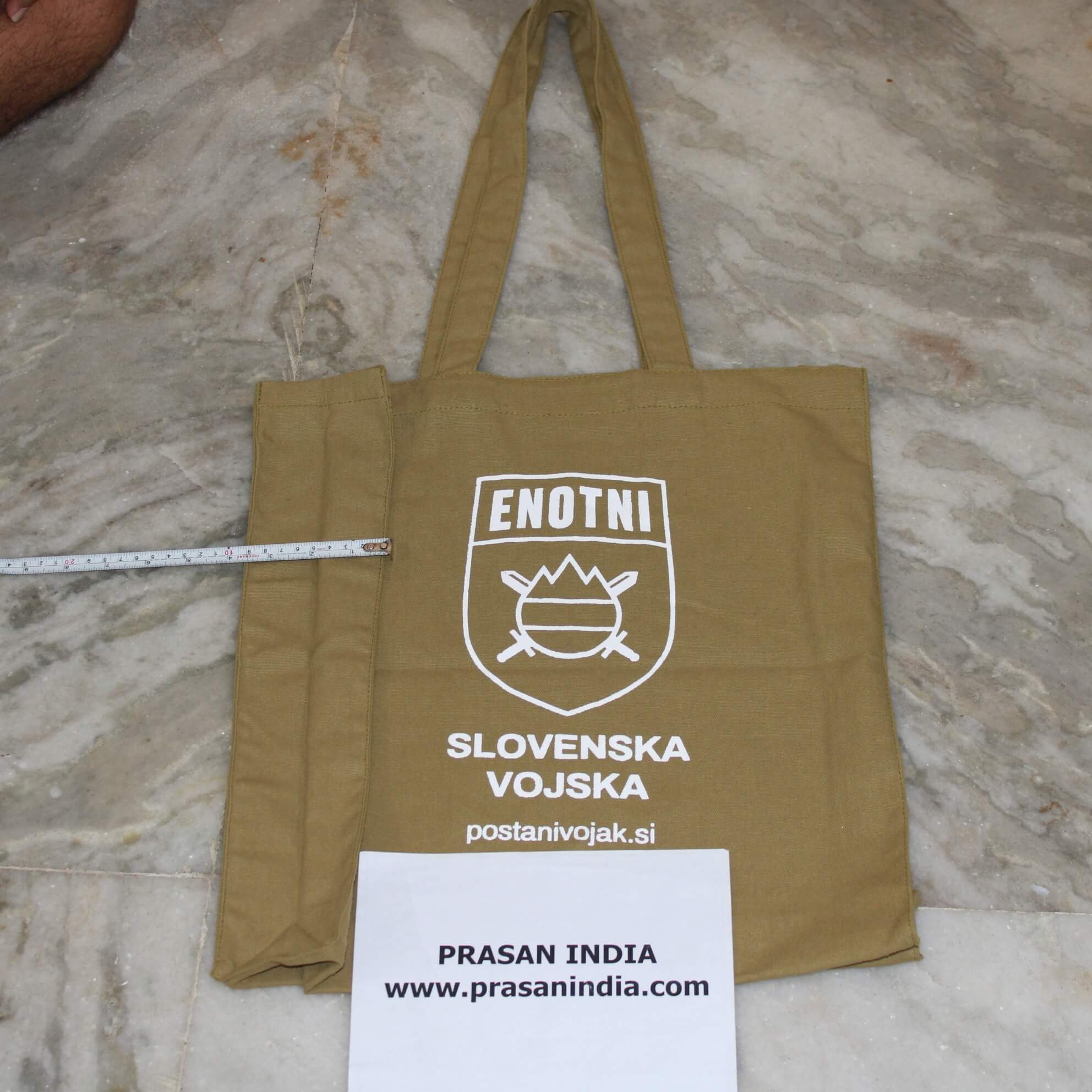New Arrival fashion design high quality custom logo green color cotton canvas tote shoulder bags with green handles