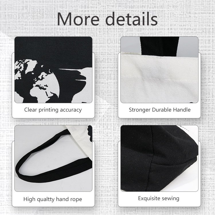 Manufacturer Custom Blank Plain Cotton Canvas Bags Reusable Shopping Cotton Tote Bags With Custom Printed Logo