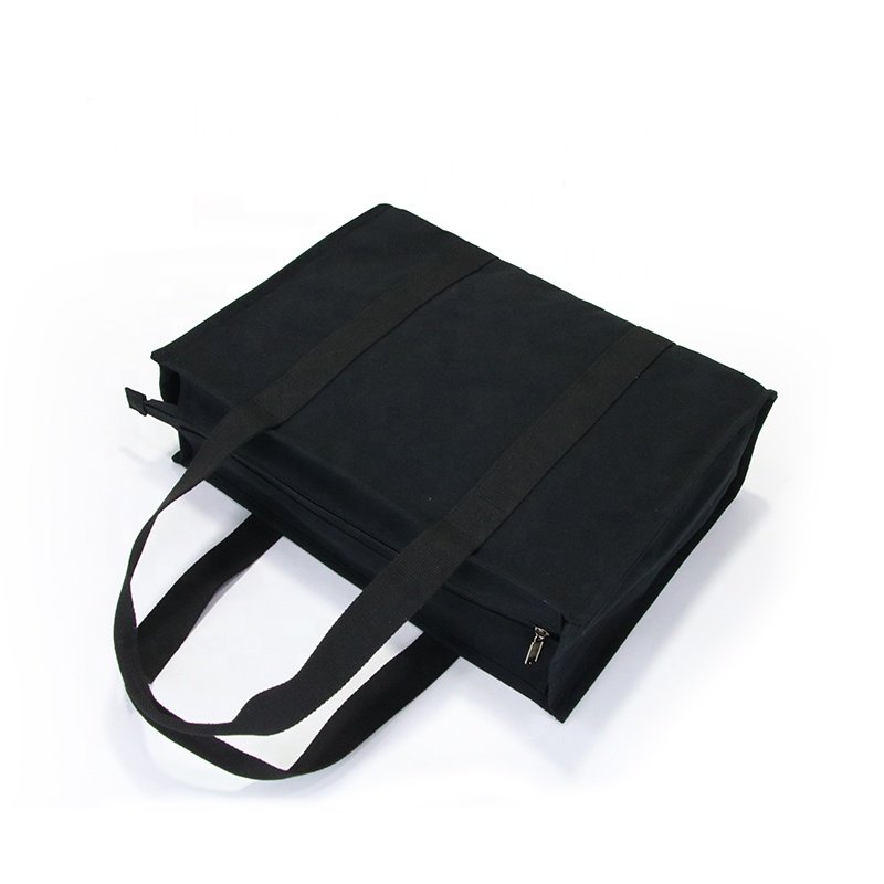 2024 wholesale simple solid color handbag thickened cotton women's custom shopping bags canvas premium