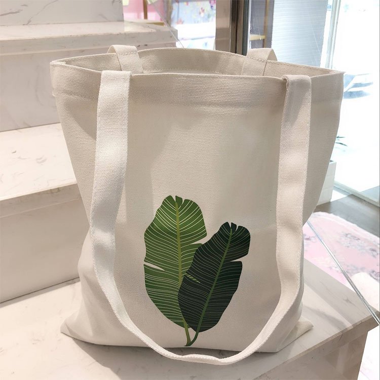 High quality standard size cotton canvas tote shopping bag with handle Cotton Canvas Tote Bag Long Handle Cotton Bag Custom
