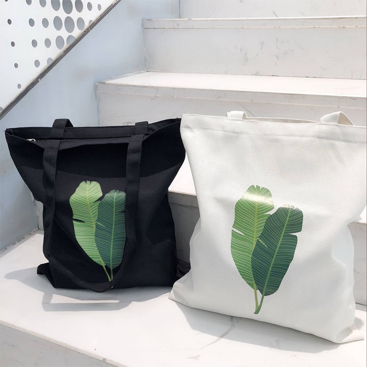 High quality standard size cotton canvas tote shopping bag with handle Cotton Canvas Tote Bag Long Handle Cotton Bag Custom