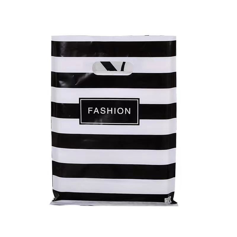 Custom Printed Logos hdpe Tote single-layer plastic bags handle Hot Selling Pe Biodegradable Plastic Reusable Shopping Bag