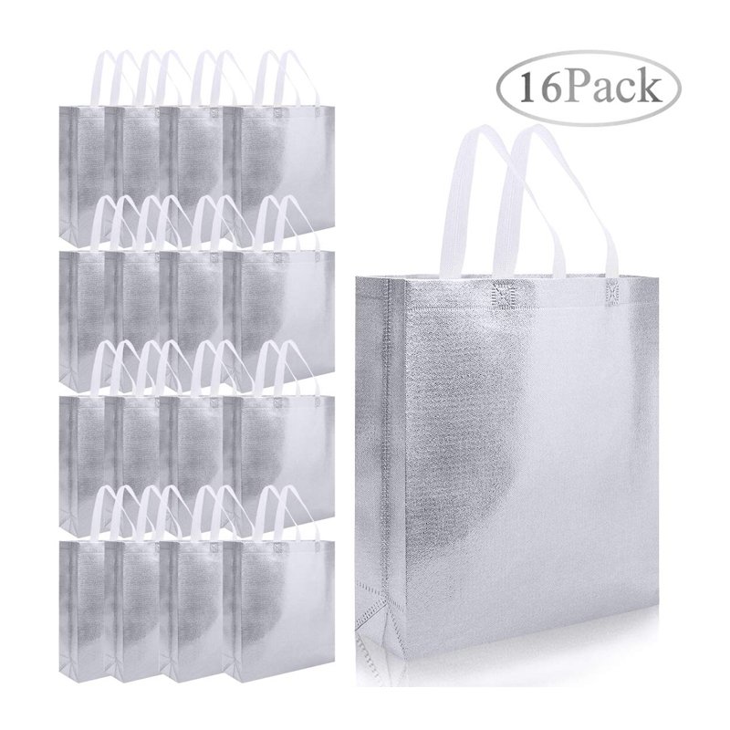 Cangnan Diy Silver Coloring Custom Gold laser Laminated Metallic Non Woven Shopping Tote Bag