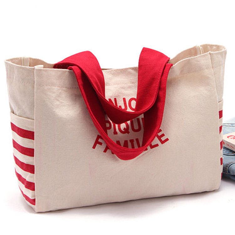 High Quality Large Shopping Bags Foldable Eco-friendly Cotton Canvas Tote Bags With Custom Printed Logo