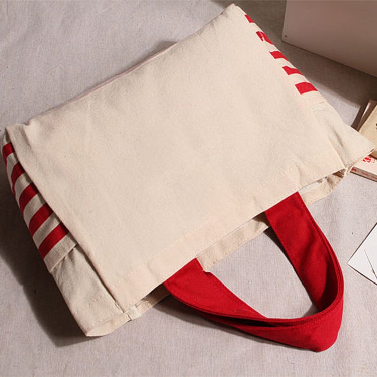 High Quality Large Shopping Bags Foldable Eco-friendly Cotton Canvas Tote Bags With Custom Printed Logo