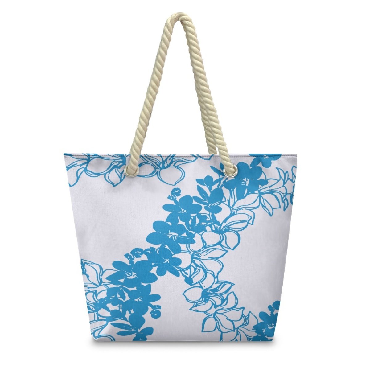 Hemp Rope Tote Bag Print On Demand Custom Lava Flower Shopping Polyester Shopping Bag Customized Logo High Quality Beach Bag