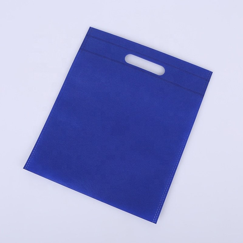 Recyclable Pp Polypropylene D Cut Carry Tote Non-woven Bag Custom-made Logo Flat Mouth Portable Shopping Bag