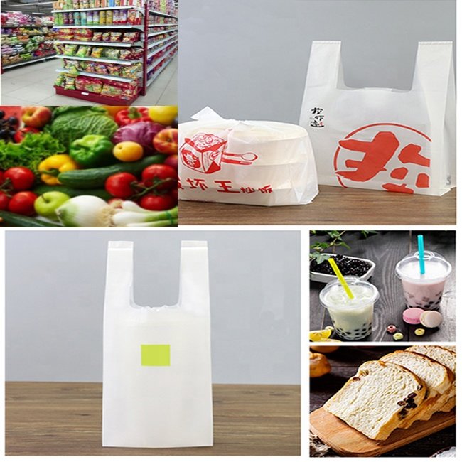 wholesale custom pla biodegradable plastic tote bag store supermarket eco friendly grocery bag d2w biodegradable shopping bags