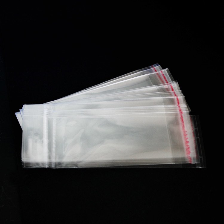 OPP BOPP Bag Industrial Use Clear Polybag Self-adhesive Strong Self-sealing Plastic Package Custom PE Heat Seal Side Gusset Bag
