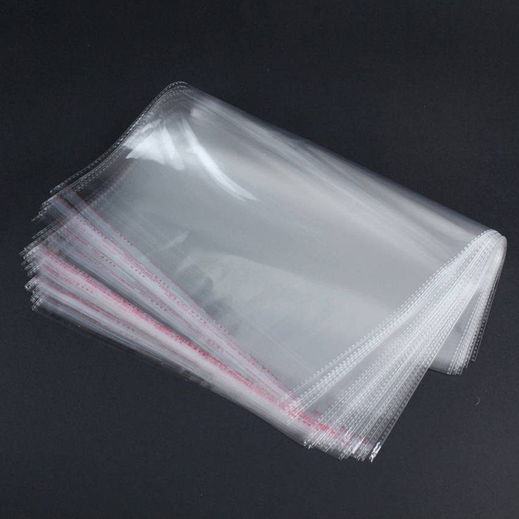 OPP BOPP Bag Industrial Use Clear Polybag Self-adhesive Strong Self-sealing Plastic Package Custom PE Heat Seal Side Gusset Bag