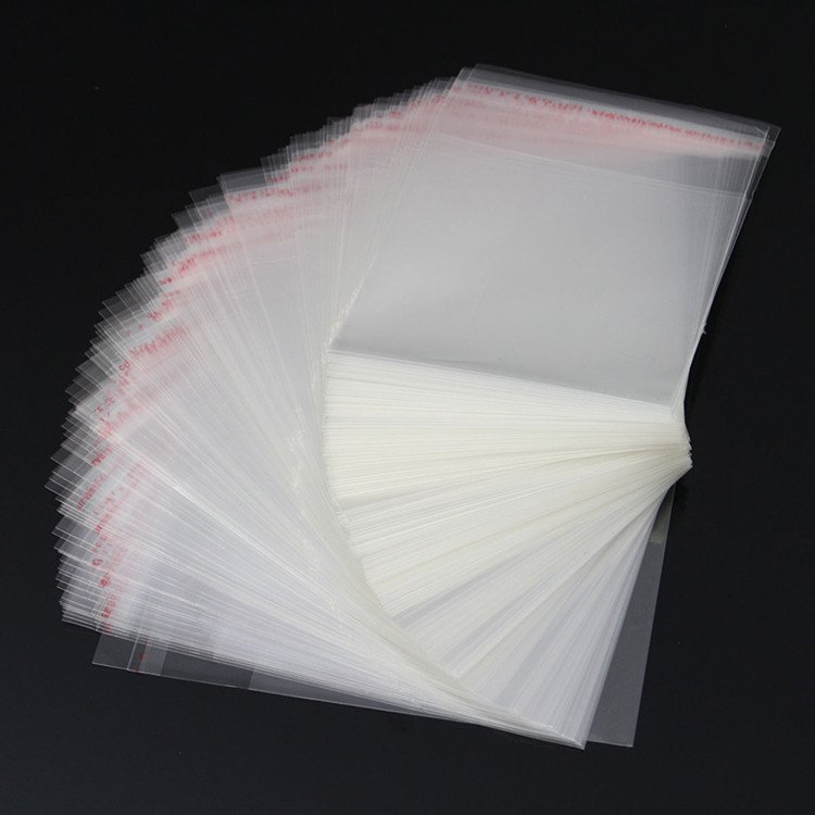 OPP BOPP Bag Industrial Use Clear Polybag Self-adhesive Strong Self-sealing Plastic Package Custom PE Heat Seal Side Gusset Bag