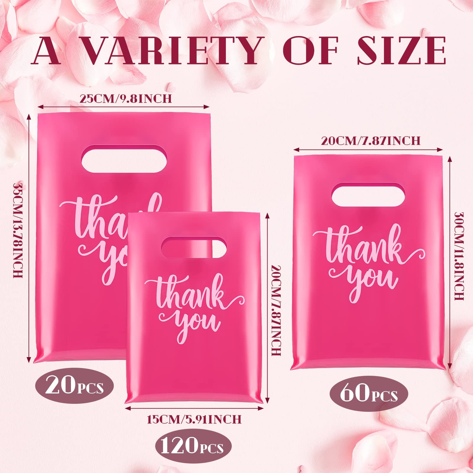 Custom Plastic Shopping Bag Thank You Merchandise Bag For Goodie Small Business Gift Trade Bags Stores Boutique