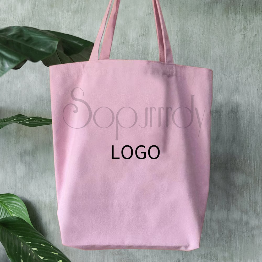 Custom Logo Extra Large Canvas Tote Bags Premium Tote Bag Top Organic Cotton Sturdy Washable Multipurpose Canvas Shopping Bag