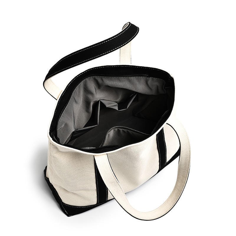 Factory Large Capacity Shopping Bag Travel Women Tote Canvas Bag With Reinforced Zipper High Quality Bags