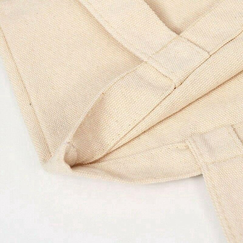 Eco Friendly Creamy Beige Black Blank Reusable Cotton Shopping Bag Canvas Plain Tote Bags with Logo for Women Grocery