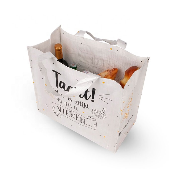Wholesale Factory Price Reusable Ecological Custom Logo PP Woven Tote Bag Colorful Shopping Recyclable Tote Woven Bag