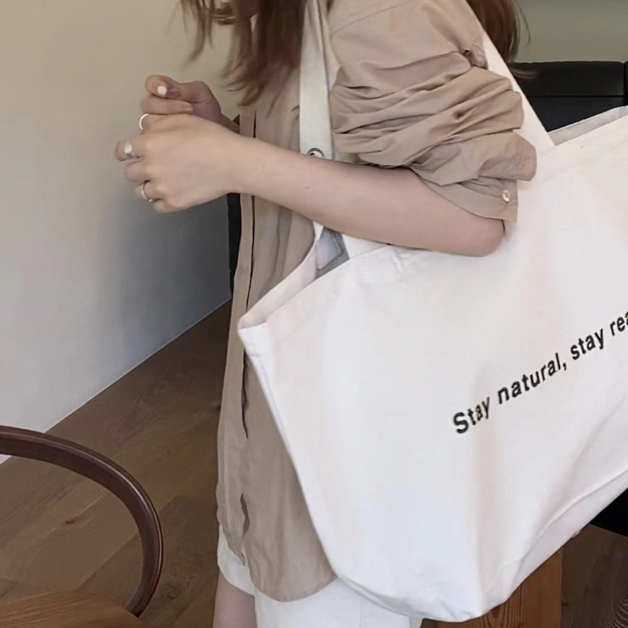 Customized Logo Large Tote Bag Cotton Canvas Tote Shopping Bag Personalized Women's Tote Bags For Promotion