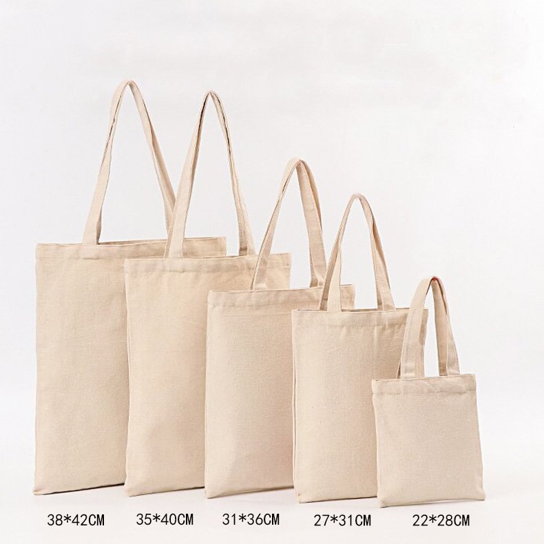 Wholesale Eco Friendly Fabric Reusable Foldable Cotton Tote Bag Blank Custom Print Logo Folding Market Canvas Shopping Bags