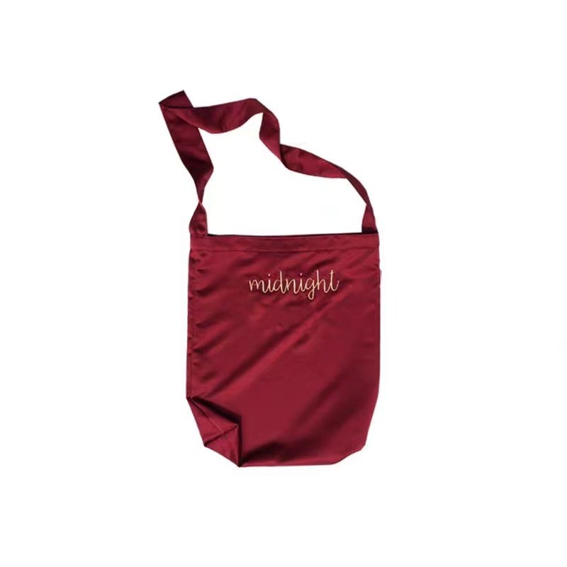 High quality clothing bag satin shopping bag lightweight women's tote bag