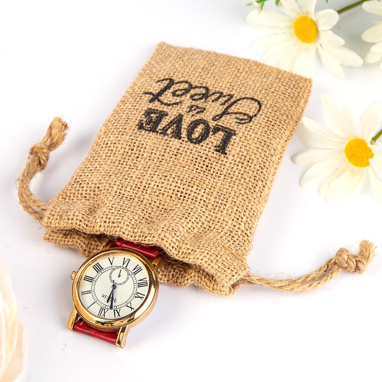 white jute drawstring party favour bag linen burlap jute gift drawstring pouch bags