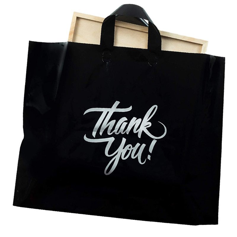 Custom Logo Print Carry Apparel Shoes Clothes Shopping Bag Plastic Garment Clothing Shop Shopping Tote Plastic Bag With Handle