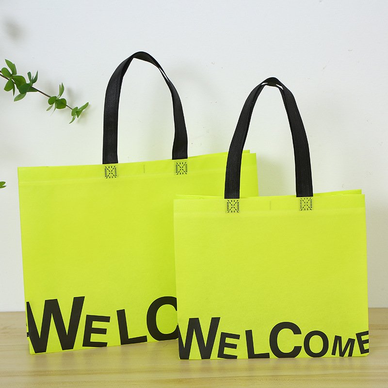 Custom Logo Printed Eco-Friendly Reusable Nonwoven Fabric Shopping Bag Recyclable Handle Men's Clothing Shoes Handbag Packaging