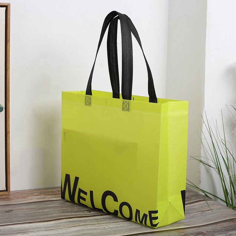 Custom Logo Printed Eco-Friendly Reusable Nonwoven Fabric Shopping Bag Recyclable Handle Men's Clothing Shoes Handbag Packaging