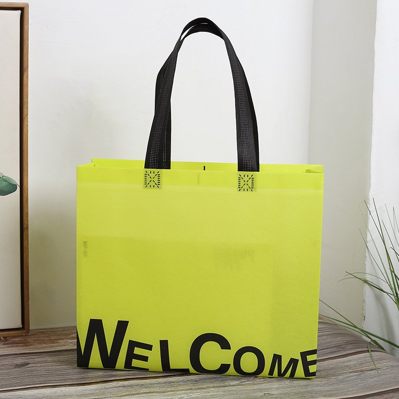 Custom Logo Printed Eco-Friendly Reusable Nonwoven Fabric Shopping Bag Recyclable Handle Men's Clothing Shoes Handbag Packaging