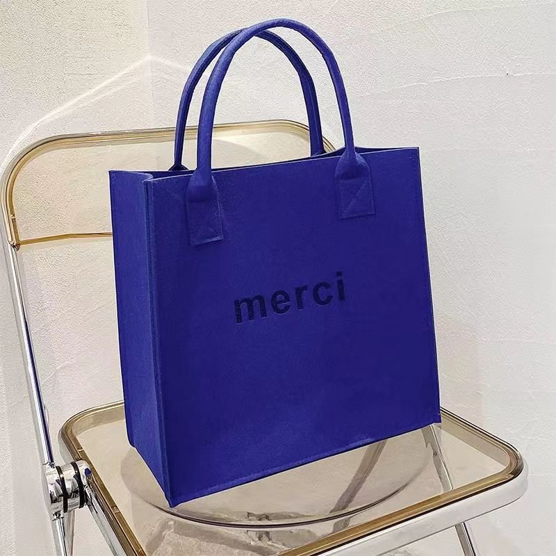 Eco friendly custom logo Felt durable handbag tote bag Mummy diaper bag gift party bag shopping tote