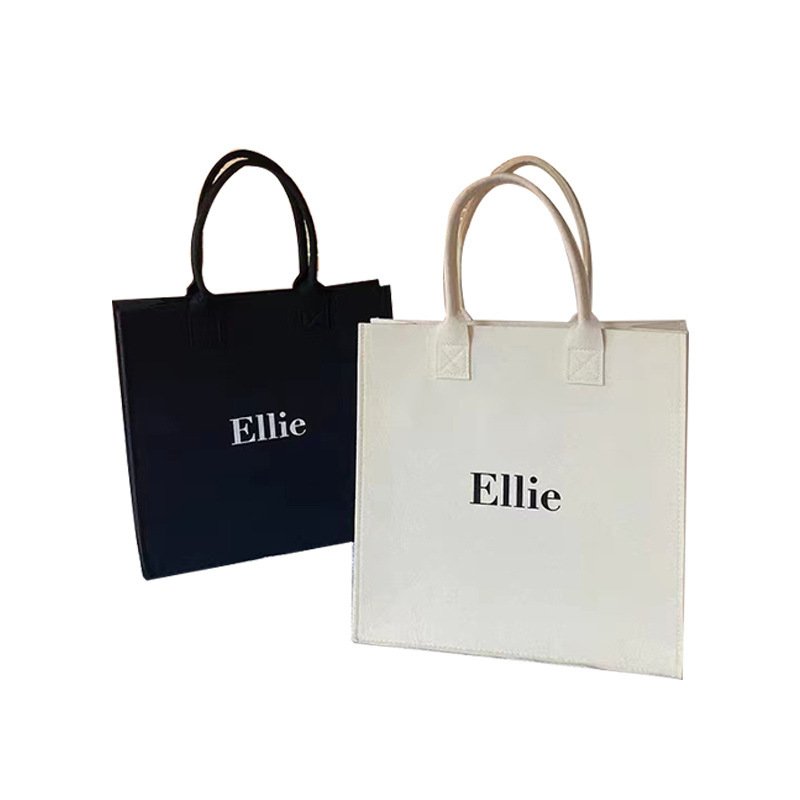 Eco friendly custom logo Felt durable handbag tote bag Mummy diaper bag gift party bag shopping tote