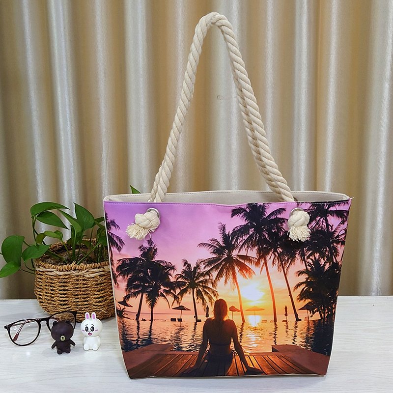 High King eco friendly tote bag sublimation beach bag canvas shopping bag